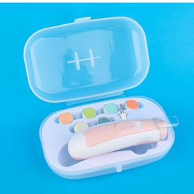 Newborn Nail Clipper Electric Baby Anti-pinch Meat Care Set (Color: Pink)